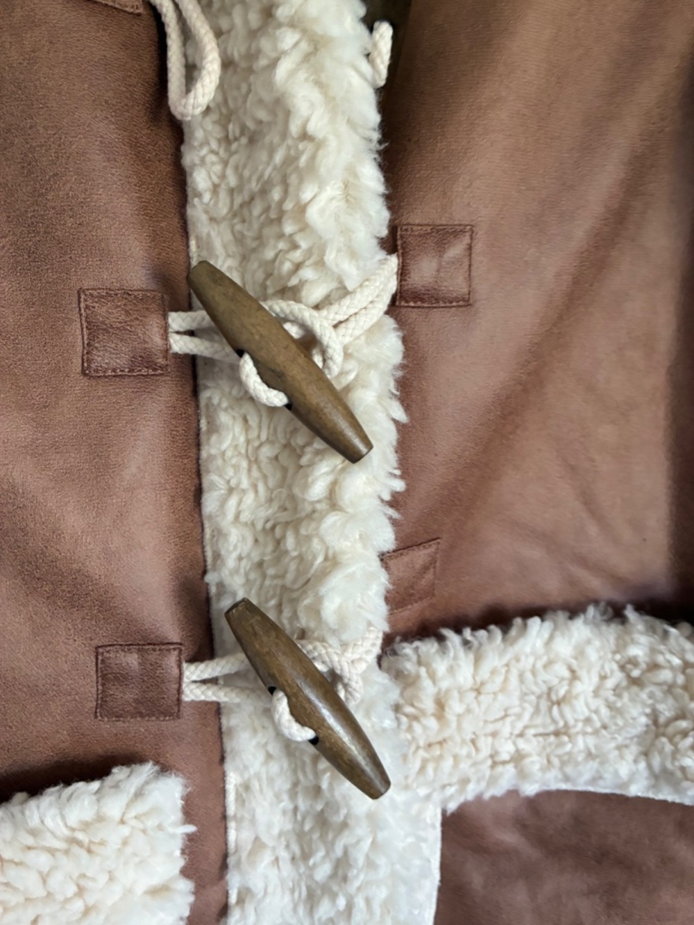 NWT Boden Borg Duffel Winter Coat in Sherpa Fleece 8 M - Picture 3 of 11